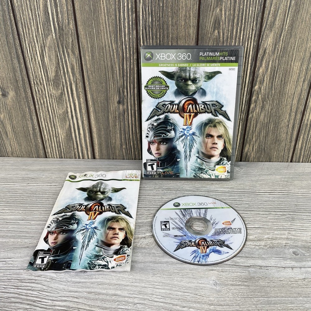 Soul Calibur IV Microsoft Xbox 360 Video Game Tested Working "READ"